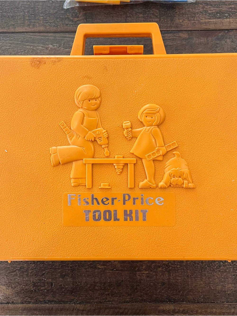 Vintage Fisher-Price Kids Tool Kit - Orange
